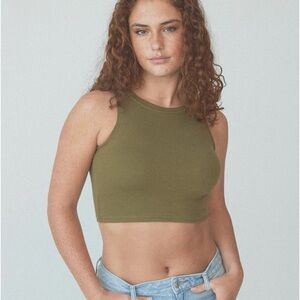 Olive Green Crop Top- Klassy Network